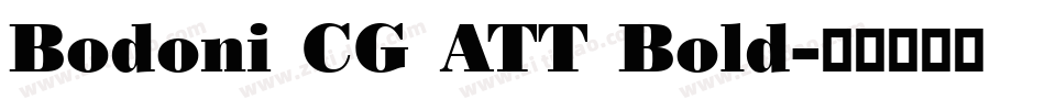 Bodoni CG ATT Bold字体转换